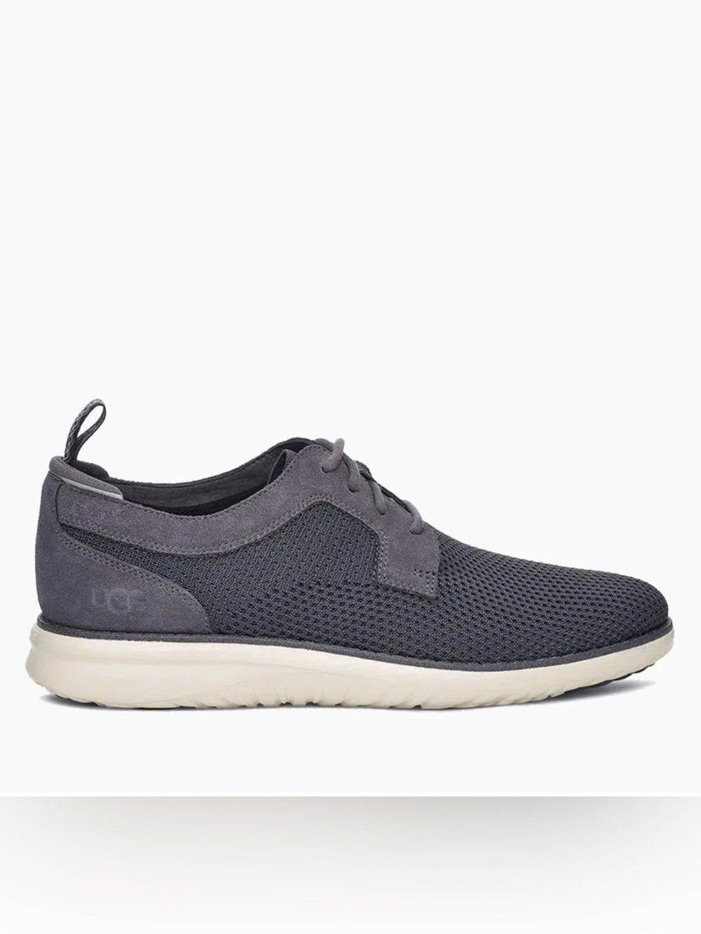 UGG Men's Charcoal Grey Knit Lace-Up Derby